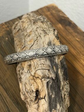 Silver Tone Bangle Bracelet - Excellent Condition